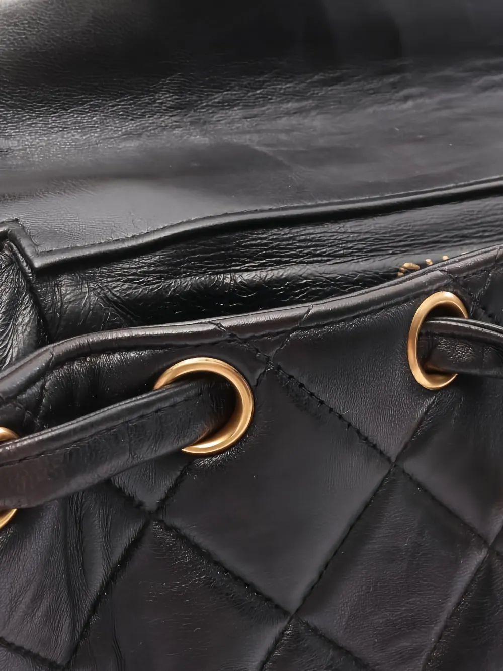 Pre-owned Chanel Matelassé Leather Backpack In Black