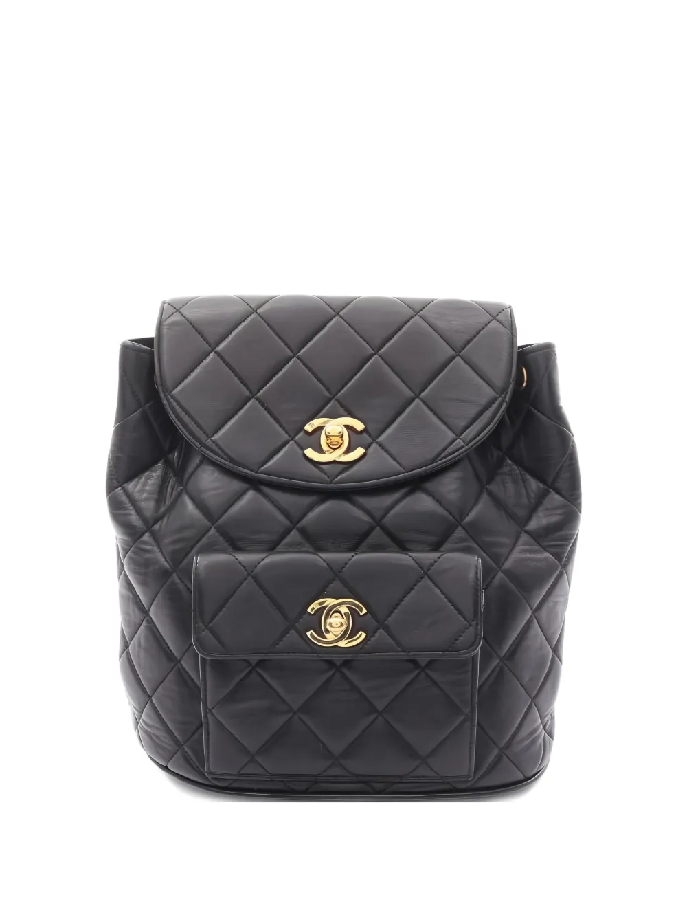 CHANEL Pre-Owned マテラッセ バックパック - Black CHANEL Pre-Owned マテラッセ バックパック - Black