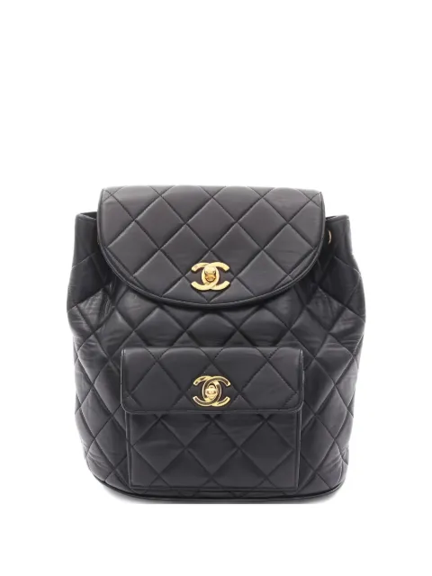 CHANEL Pre-Owned matelassé leather backpack