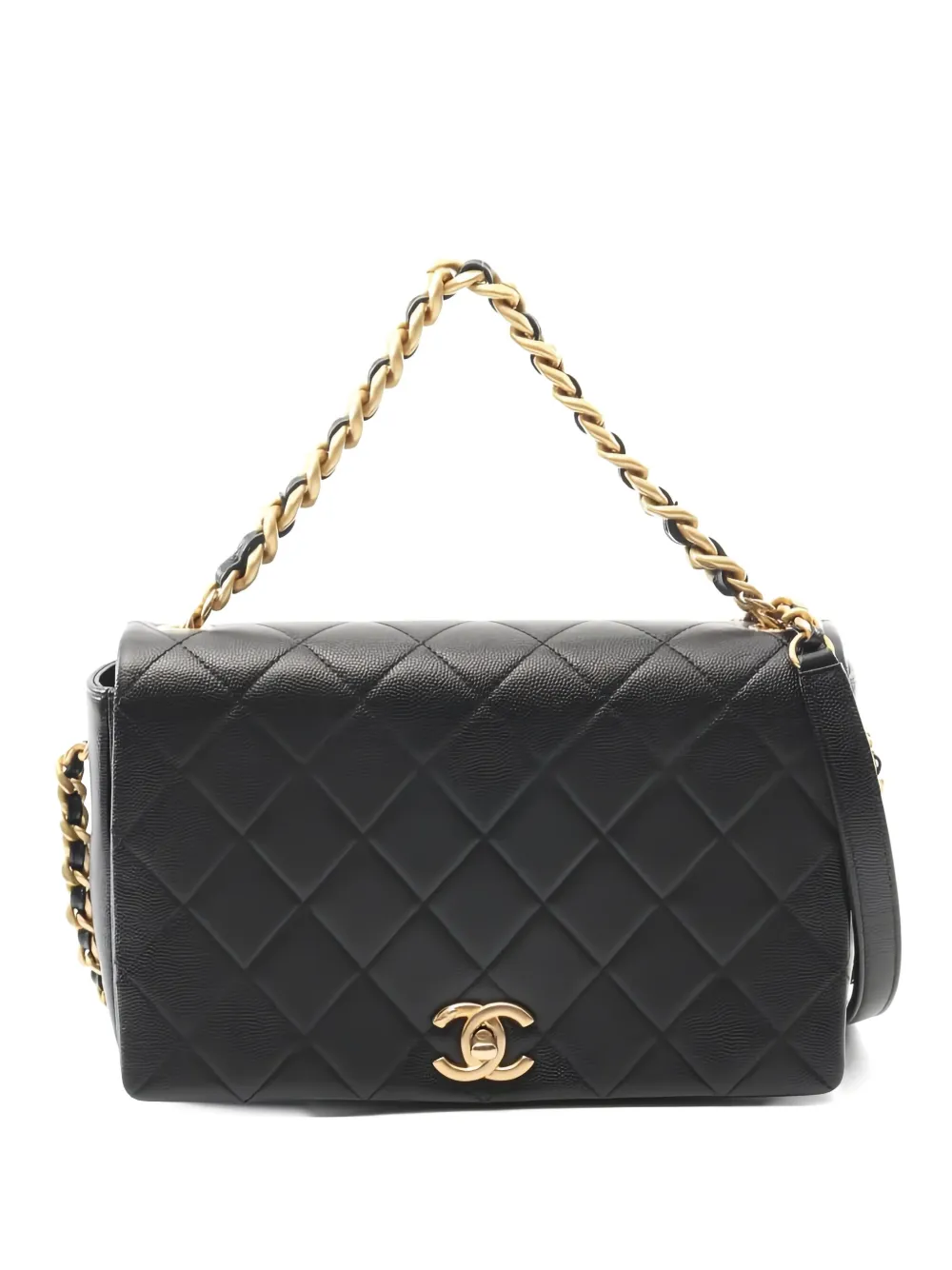CHANEL Pre-Owned マテラッセ チェーン ショルダーバッグ - ブラック CHANEL Pre-Owned マテラッセ チェーン ショルダーバッグ - ブラック
