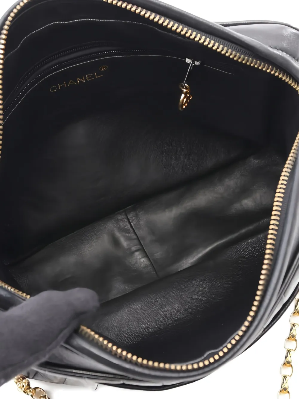 Pre-owned Chanel Mademoiselle Coco Mark Shoulder Bag In Black