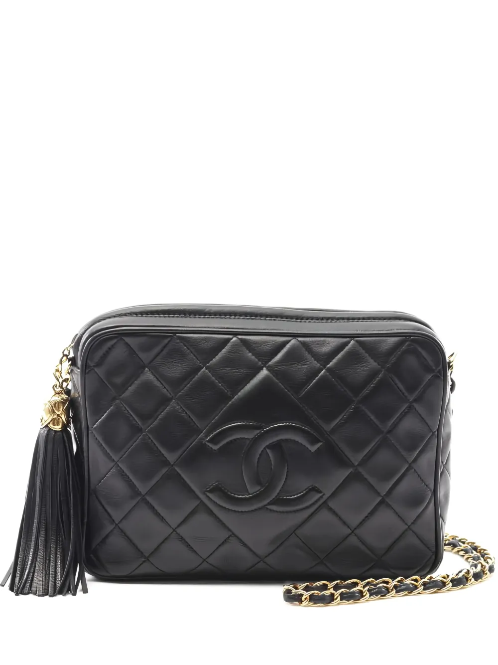 CHANEL Pre-Owned matelassé leather chain bag | Black | Image 1