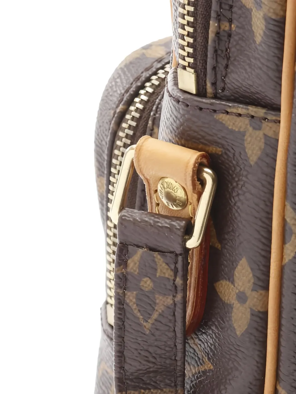 Pre-owned Louis Vuitton 2009 Amazon Monogram Cross Body Bag In Brown