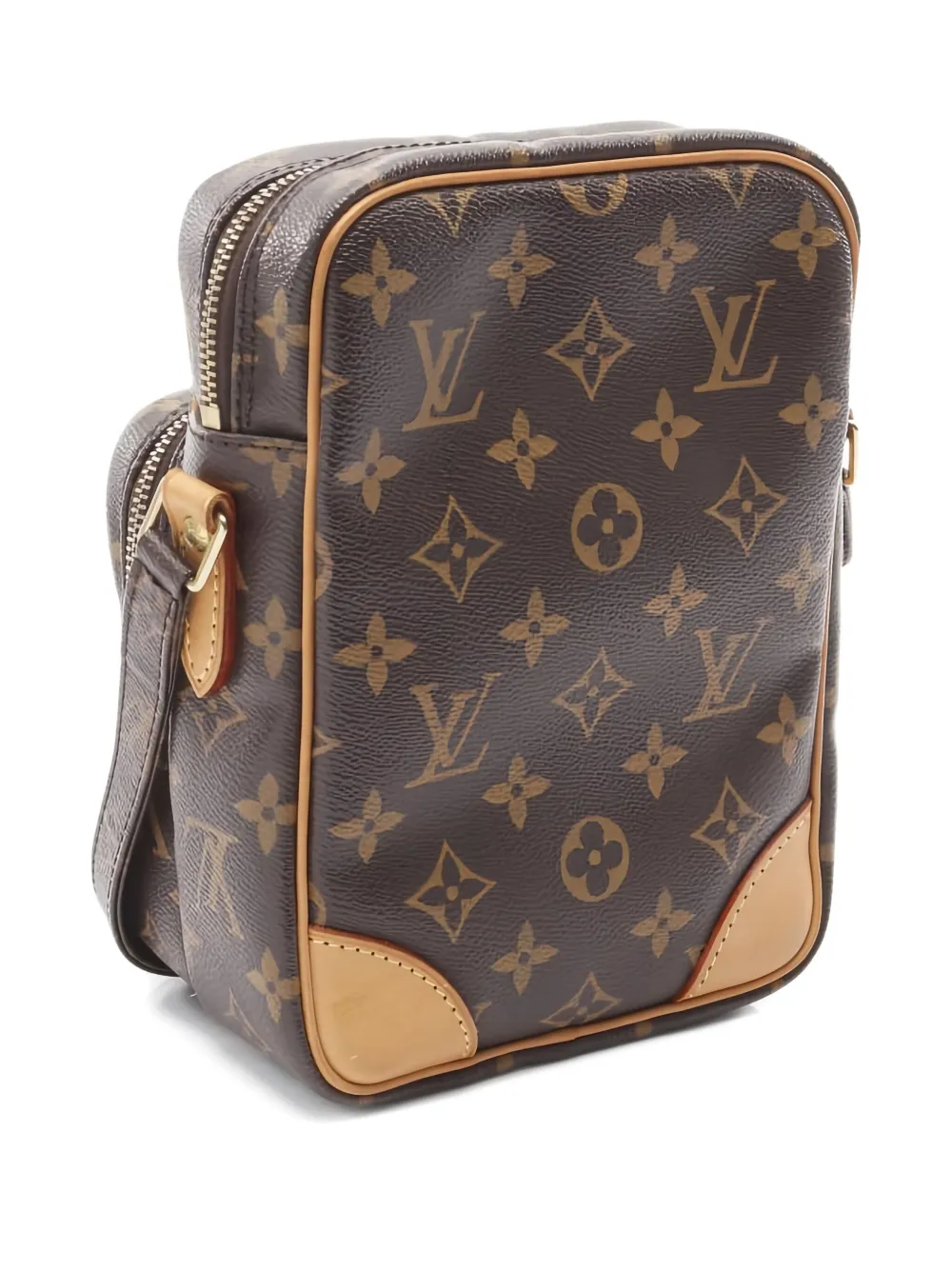 Pre-owned Louis Vuitton 2009 Amazon Monogram Cross Body Bag In Brown