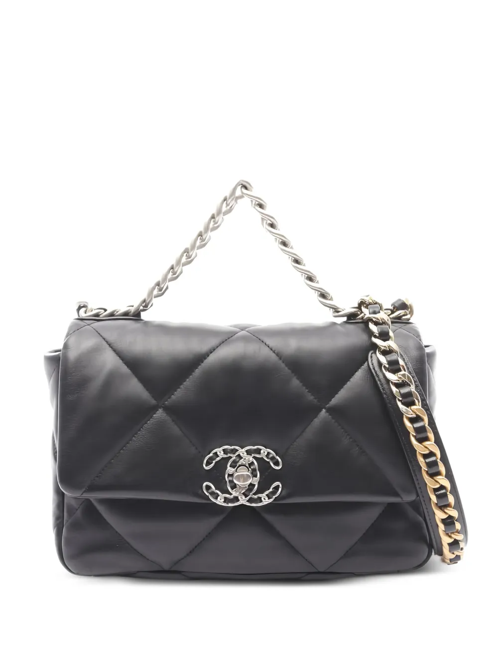 CHANEL Pre-Owned شنطة كتف بتأثير مبطن | أسود | Image 1