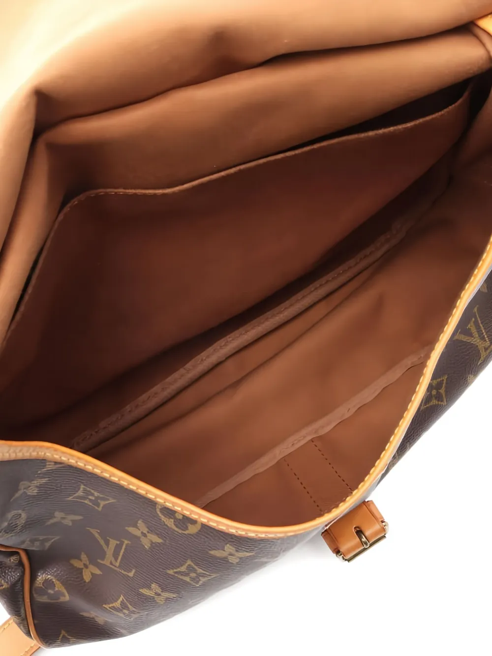 Pre-owned Louis Vuitton Saumur 35 Monogram Shoulder Bag In Brown