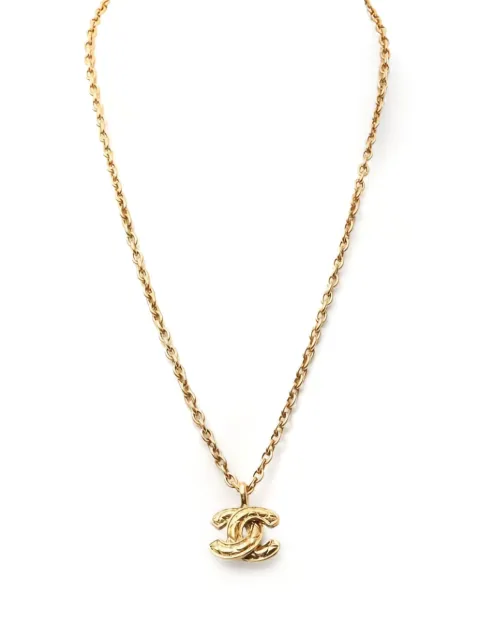 CHANEL Pre-Owned Interlocking CC-pendant necklace