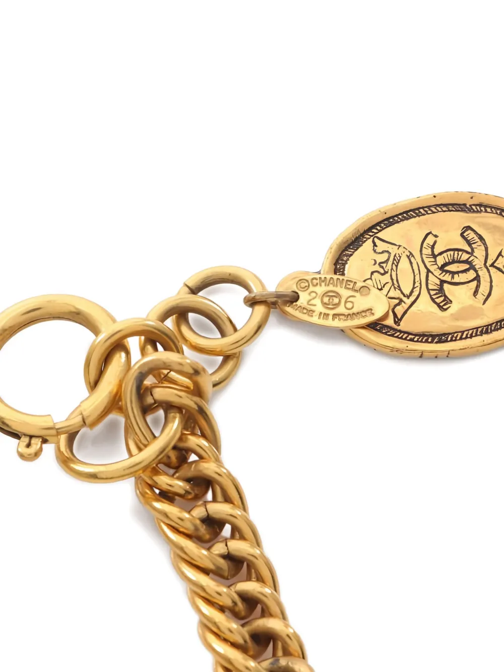 Pre-owned Chanel Coco Mark Bracelet In Gold