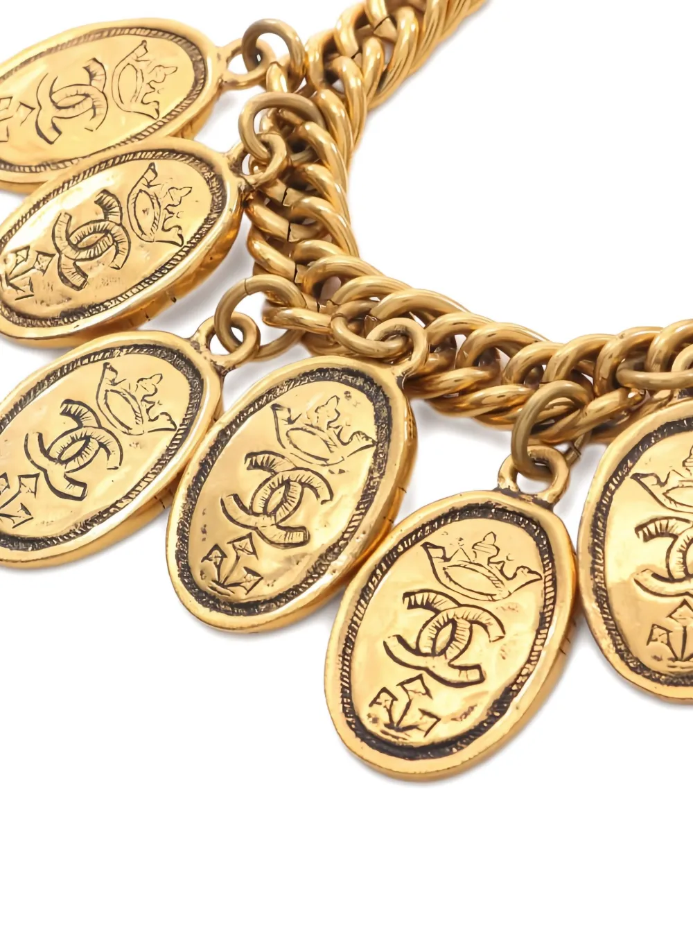 Pre-owned Chanel Coco Mark Bracelet In Gold