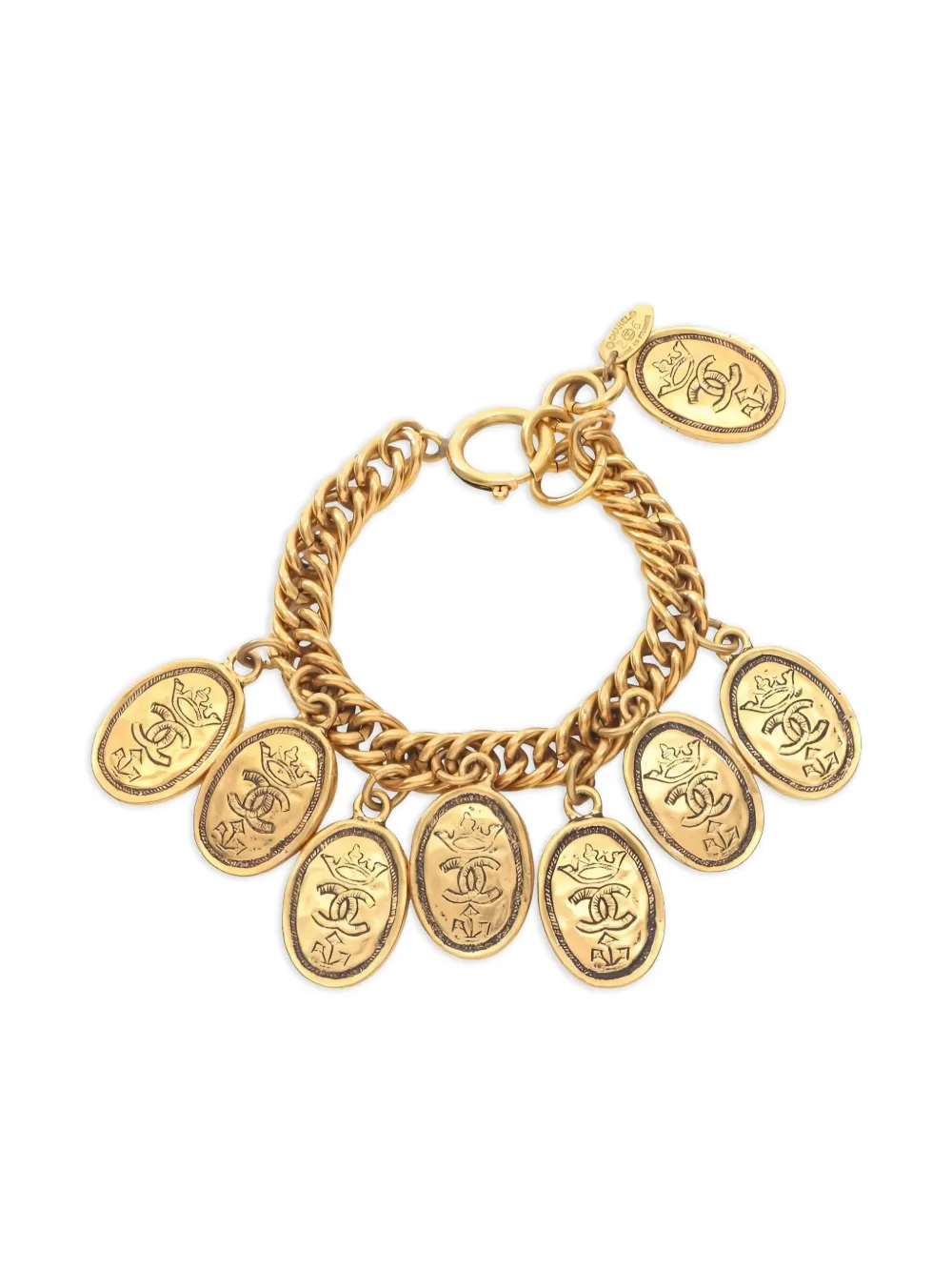 CHANEL Pre-Owned Coco Mark ブレスレット - ゴールドトーン CHANEL Pre-Owned Coco Mark ブレスレット - ゴールドトーン