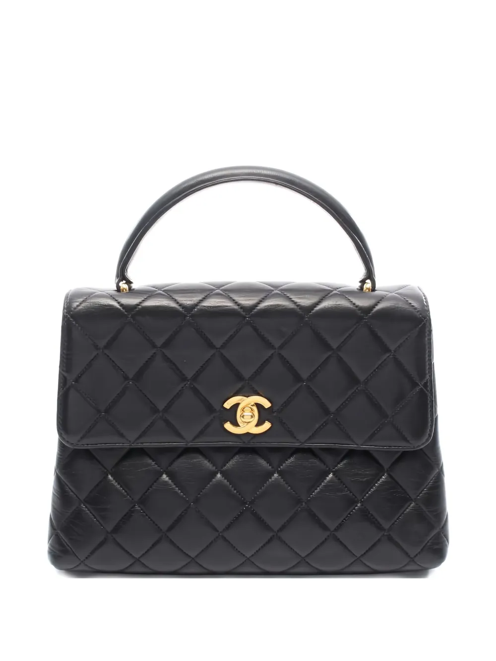 CHANEL Pre-Owned 1996-1997 マテラッセ ハンドバッグ - ブラック CHANEL Pre-Owned 1996-1997 マテラッセ ハンドバッグ - ブラック
