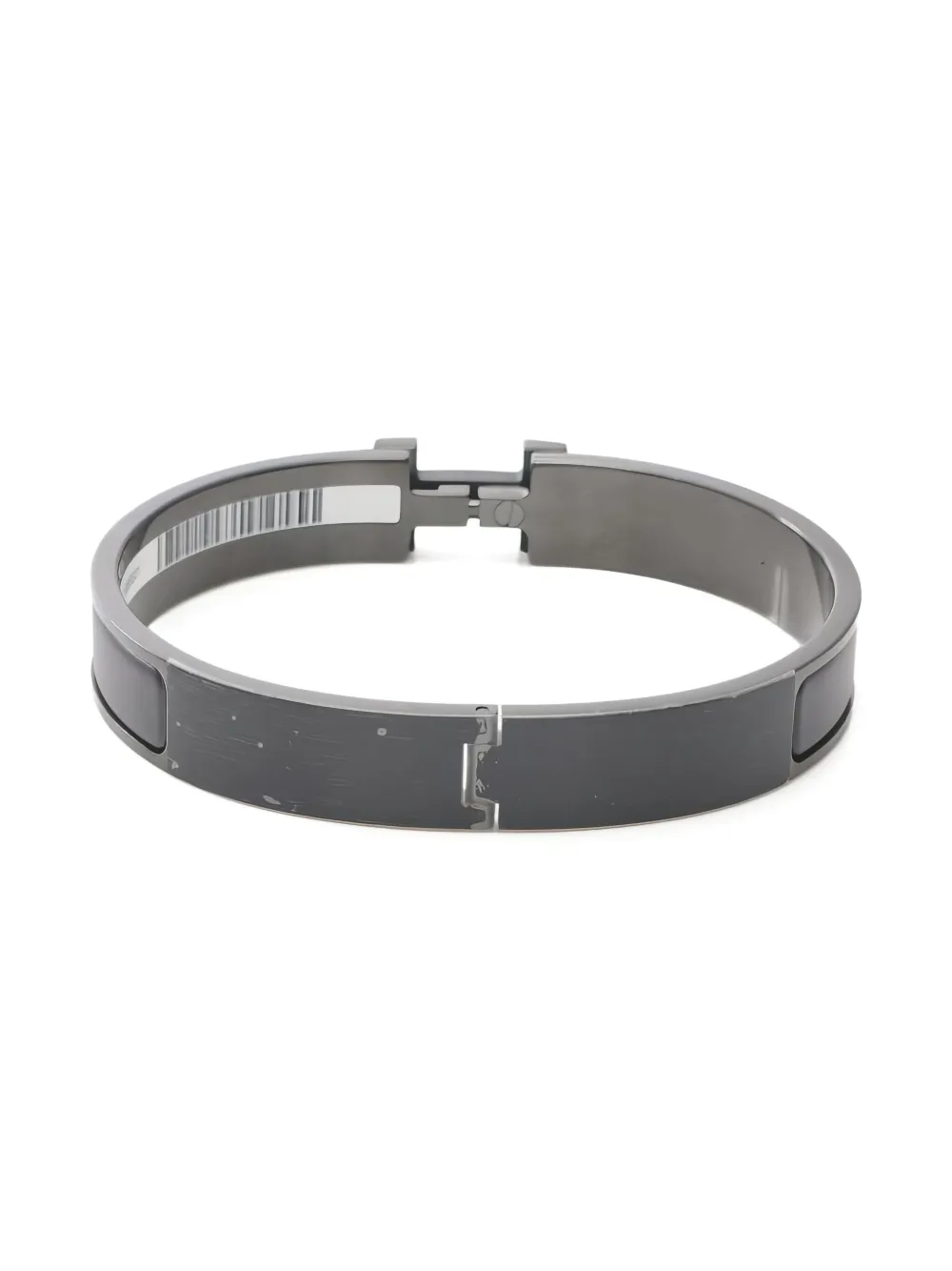 Pre-owned Hermes Click H Bracelet In Black