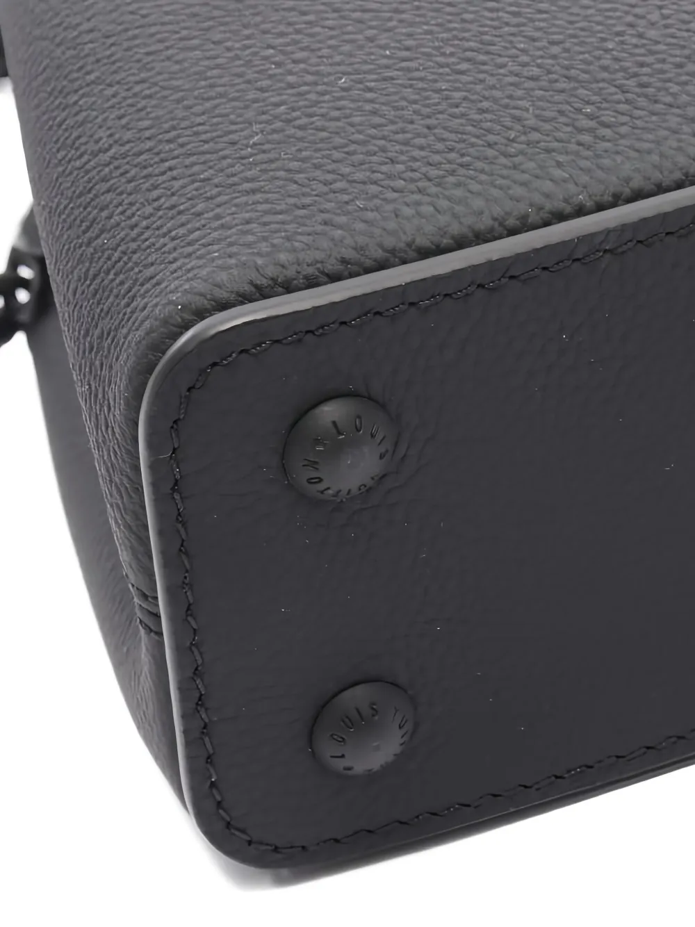 Pre-owned Louis Vuitton Capucines East-west Mini Handbag In Black