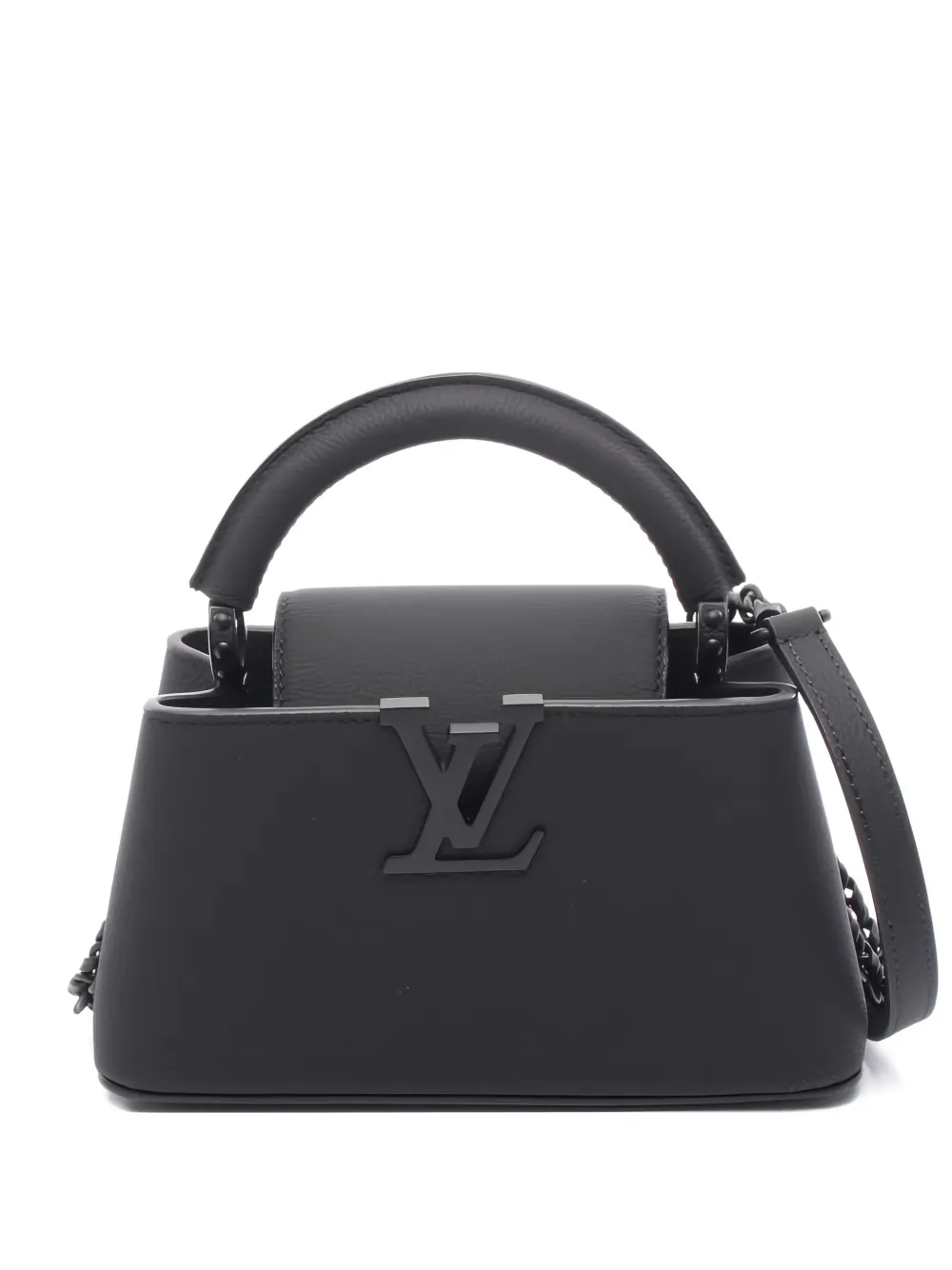 Louis Vuitton Pre-Owned Capucines East-West ハンドバッグ ミニ - ブラック Louis Vuitton Pre-Owned Capucines East-West ハンドバッグ ミニ - ブラック