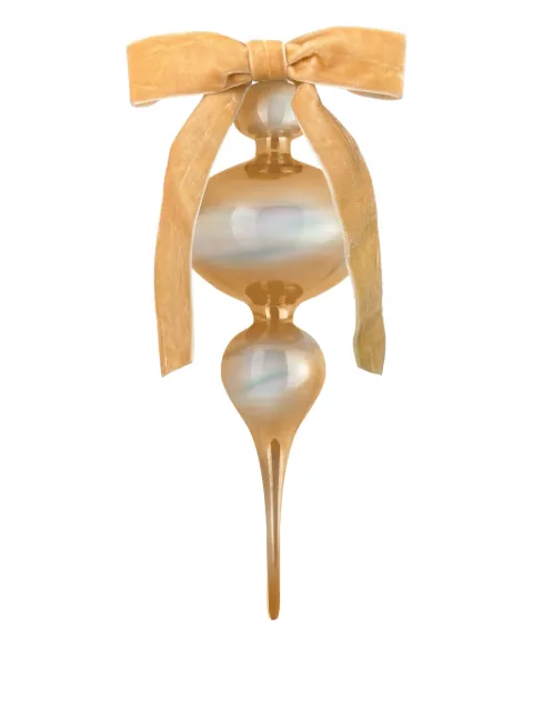 BACI MILANO textured-bow glass ornament (34cm)