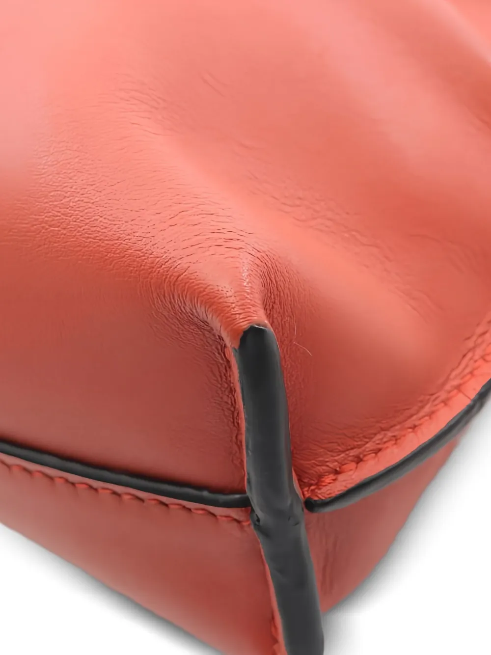 Pre-owned Loewe Flamenco Knot-detail Chain Shoulder Bag In Orange