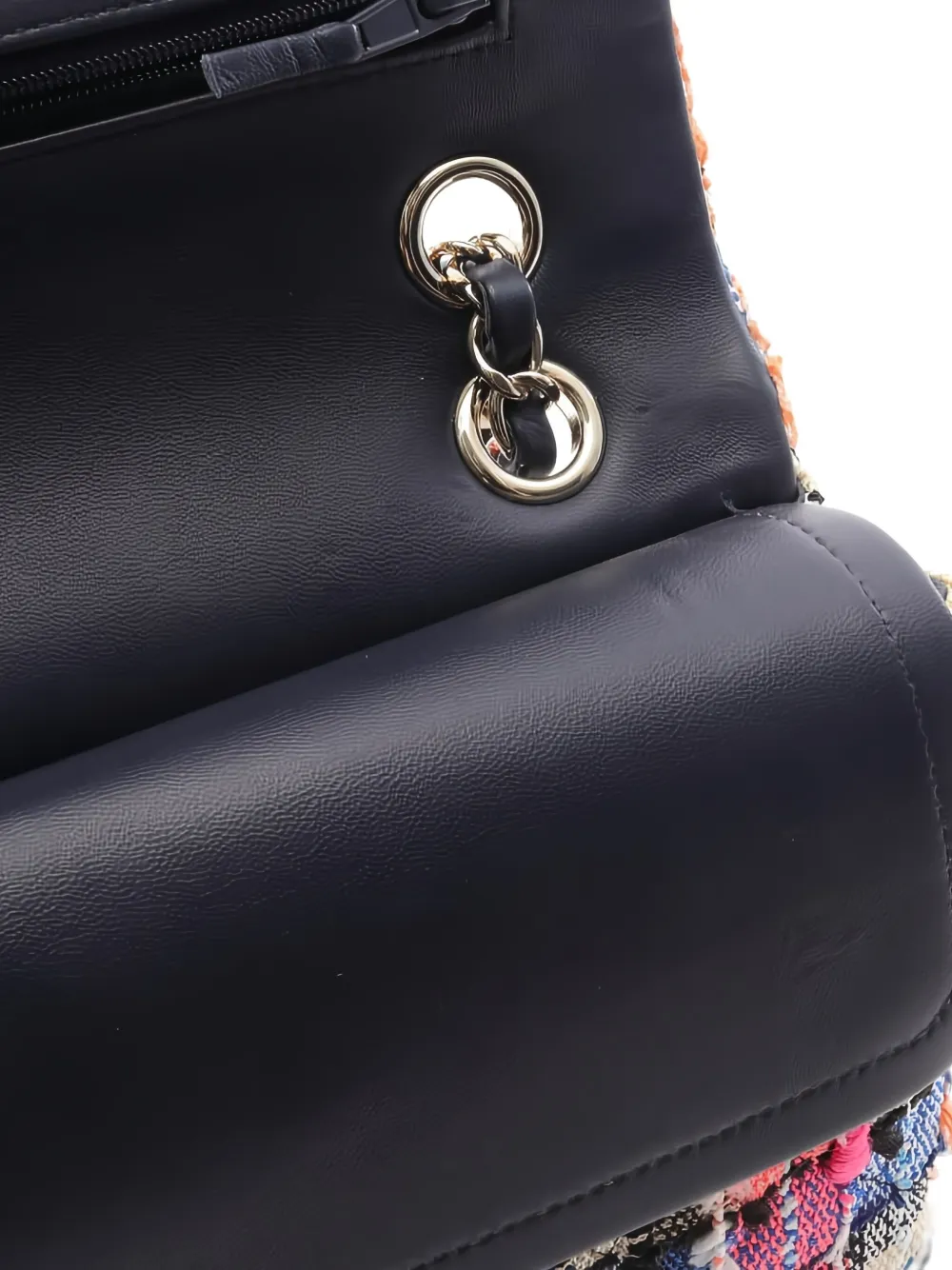 Pre-owned Chanel Matelassé Tweed Shoulder Bag In Neutral