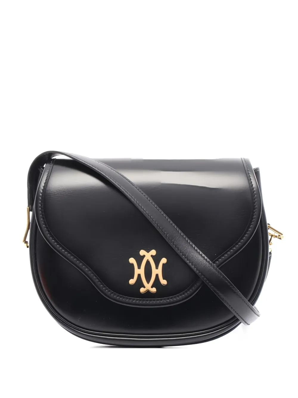 Pre-owned Hermes Leather Cross Bag In Black