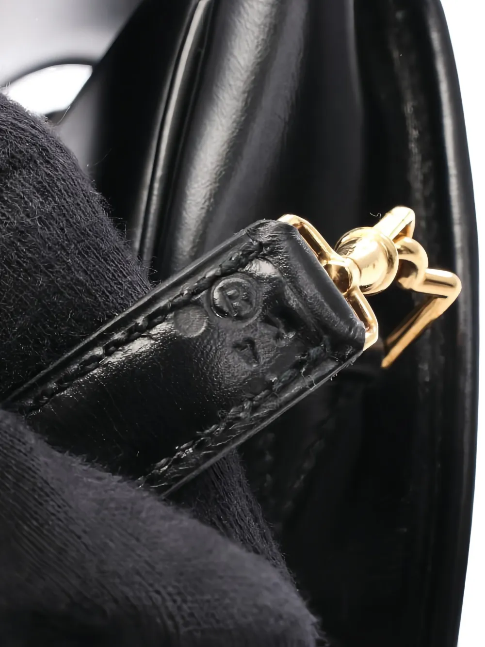 Pre-owned Hermes Leather Cross Bag In Black