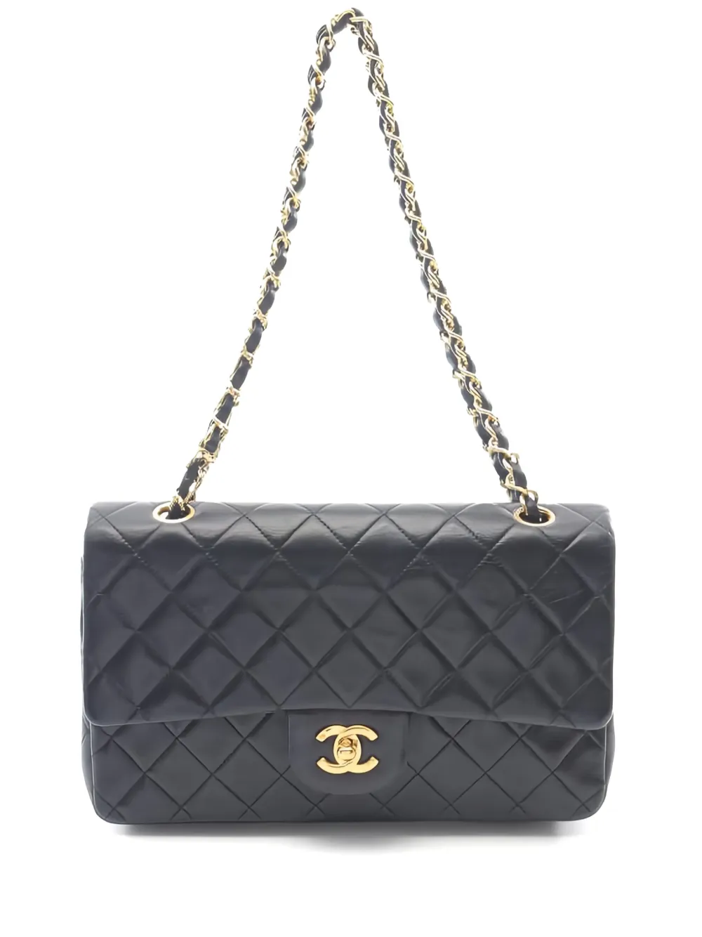 CHANEL Pre-Owned ダブルフラップ ショルダーバッグ - ブラック CHANEL Pre-Owned ダブルフラップ ショルダーバッグ - ブラック