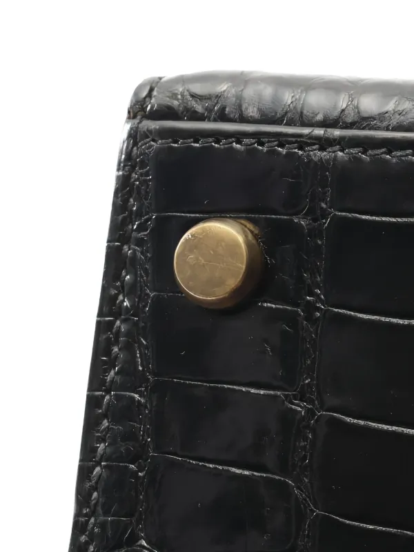 Hermès Pre-Owned 1981 Kelly 32 crocodile-embossed two-way Handbag