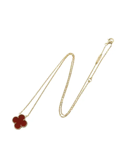 Van Cleef & Arpels Pre-Owned 2010 18kt yellow gold Alhambra Carnelian necklace