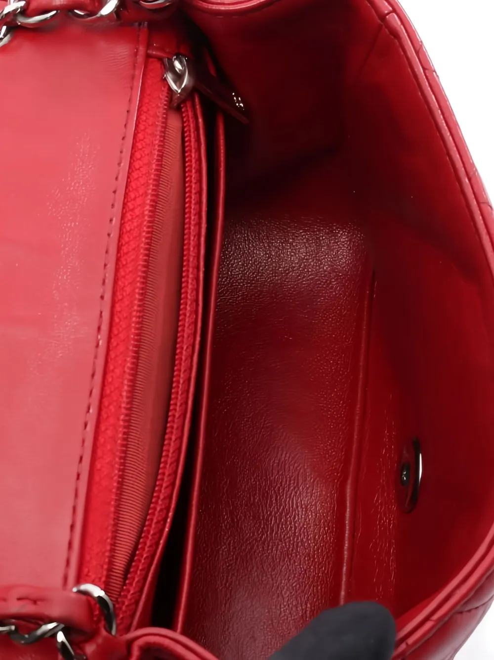 Pre-owned Chanel Mini Matelassé Shoulder Bag In Red