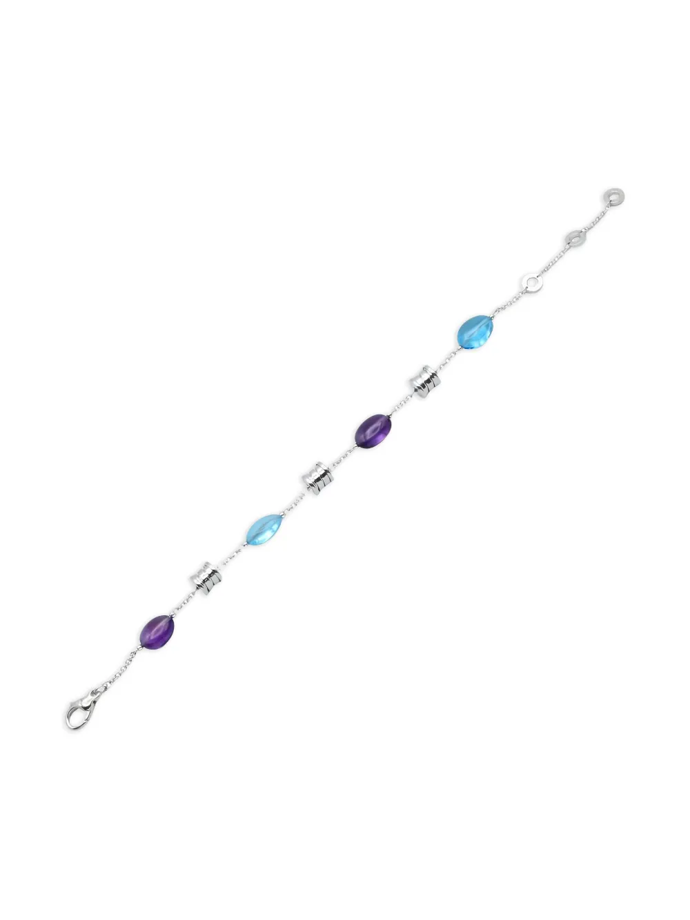 Bvlgari Pre-Owned 2010s 18K white gold B-Zero1 amethyst and topaz bracelet | Image 2