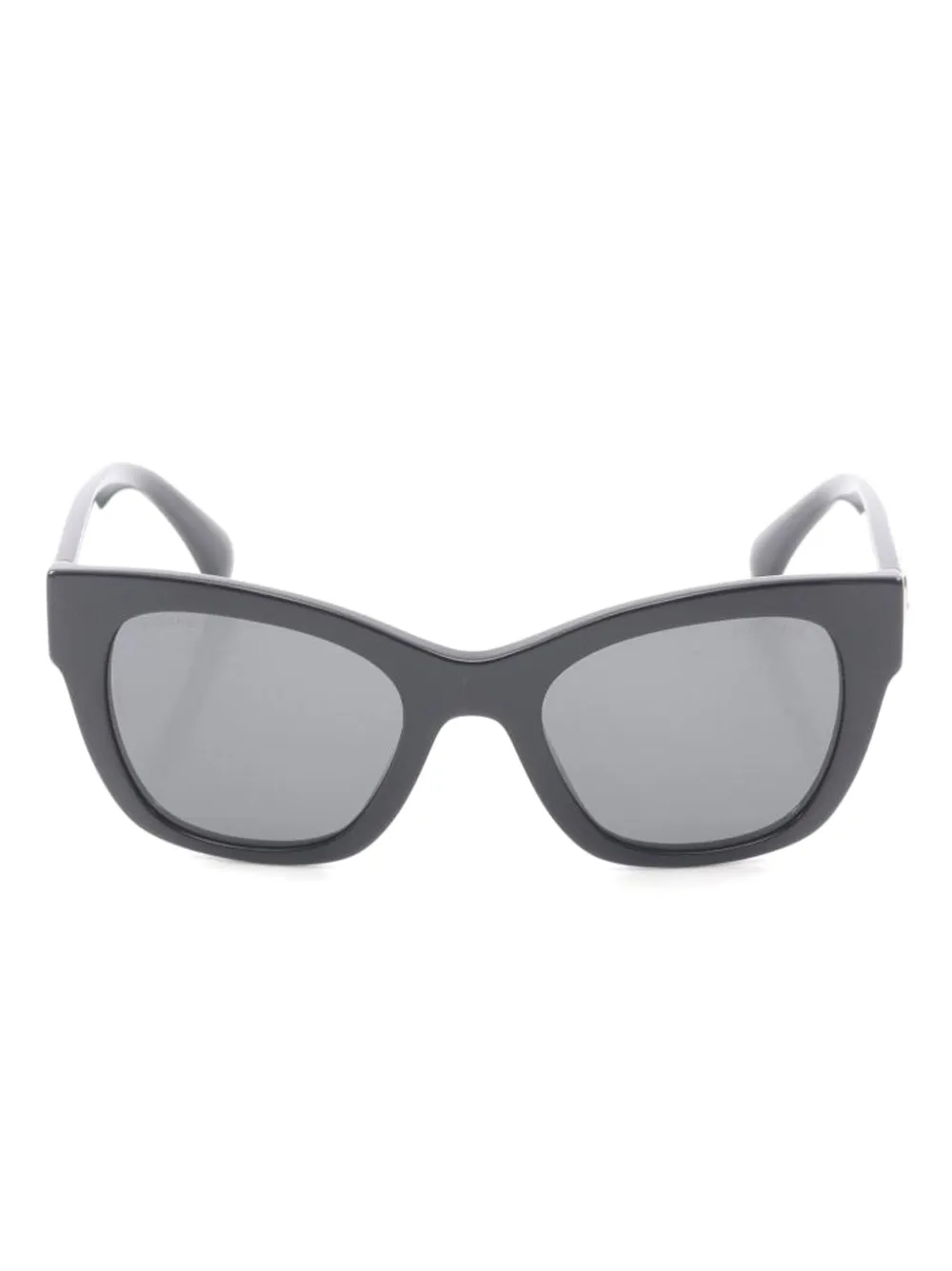 CHANEL Pre-Owned 1986-1988 heart-logo sunglasses | Black | Image 1