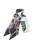 Hermès Pre-Owned 2020s Twilly Cliquetis scarf - Black