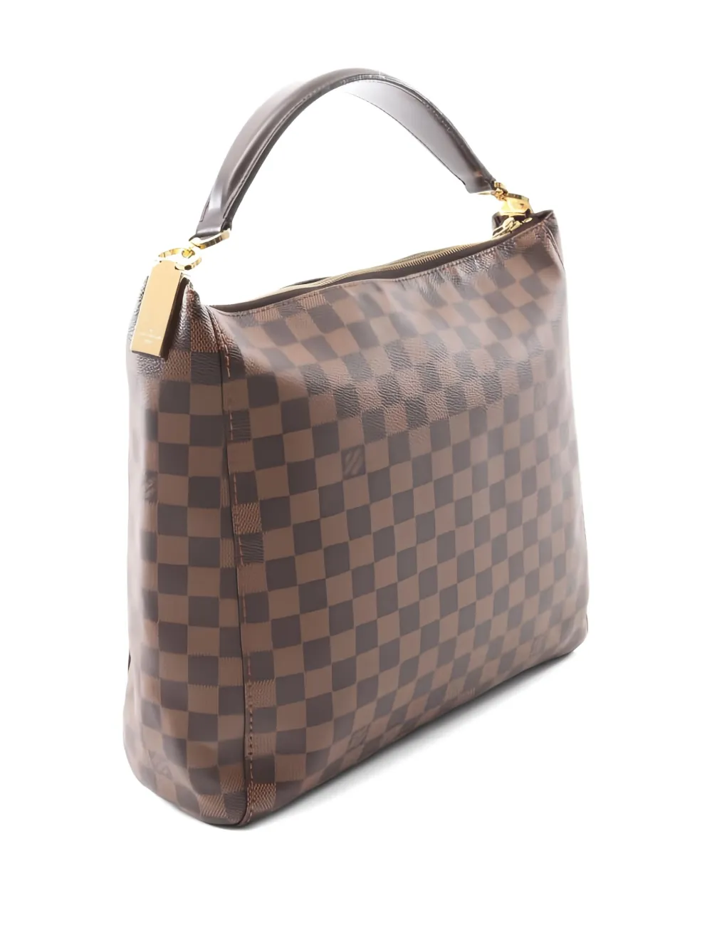 Pre-owned Louis Vuitton 2013 Port Perot Pm Damier-pattern Tote Bag In Brown