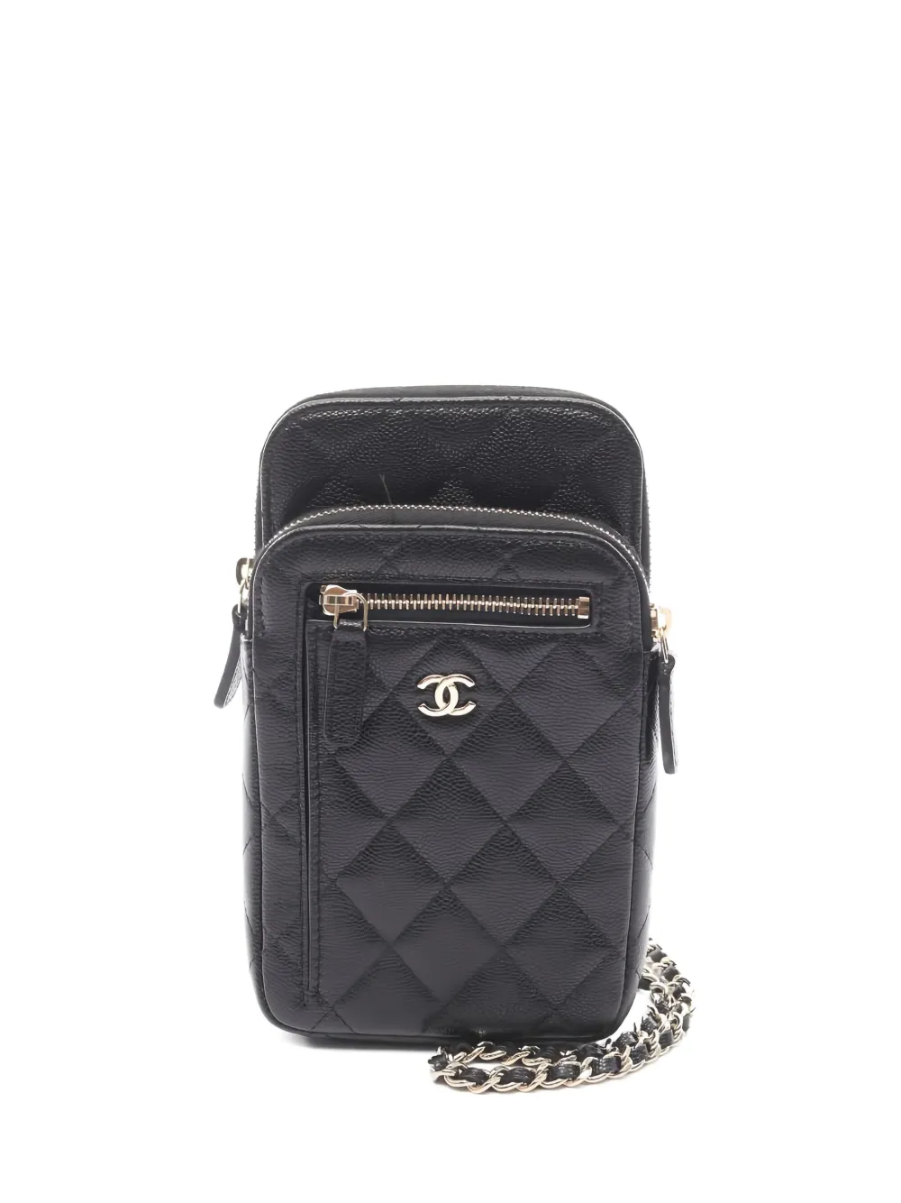 CHANEL Pre-Owned マテラッセ チェーン ショルダーバッグ - ブラック CHANEL Pre-Owned マテラッセ チェーン ショルダーバッグ - ブラック