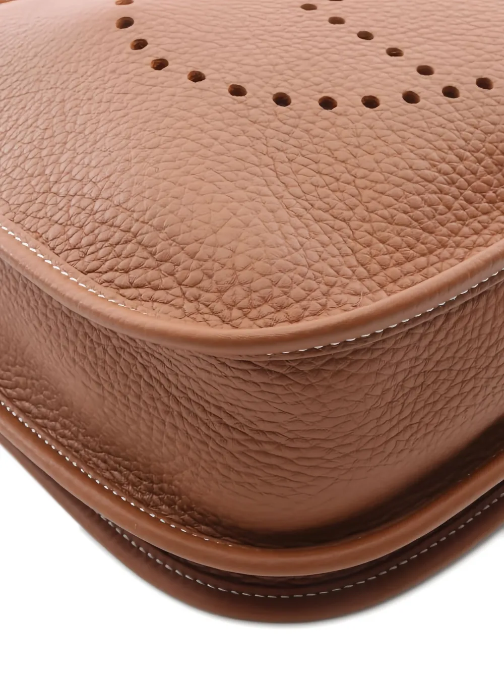 Pre-owned Hermes Evelyn 3 Troyes Pm Shoulder Bag In Brown