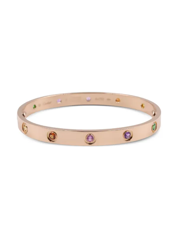 Cartier Love Breath マルチストーン ブレスレット 18Kローズ