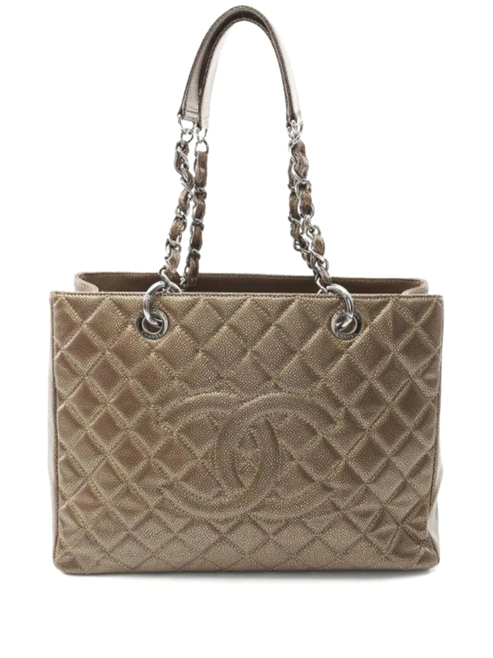 CHANEL Pre-Owned グランド ショッピング バッグ - ゴールドトーン CHANEL Pre-Owned グランド ショッピング バッグ - ゴールドトーン