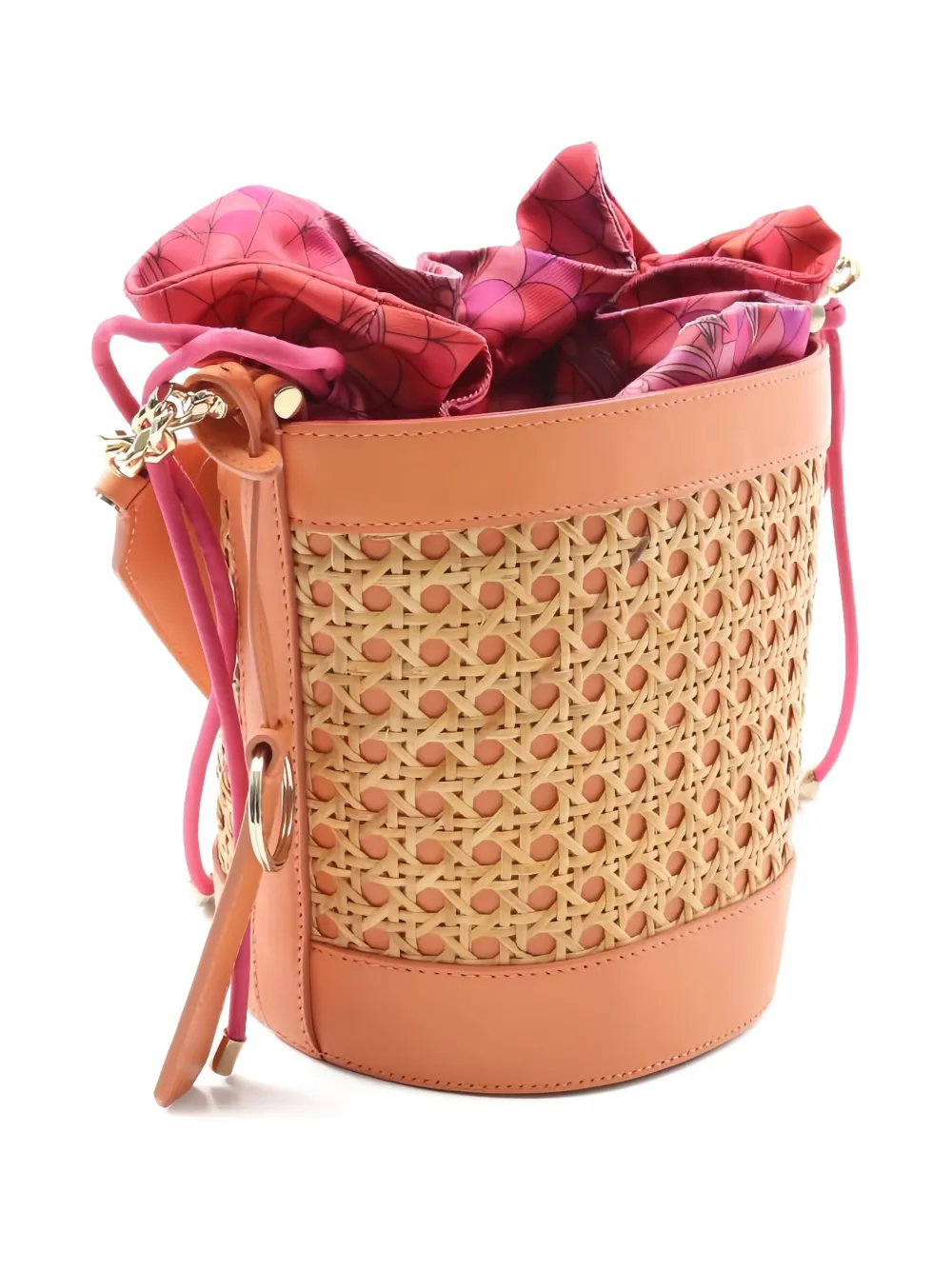 Bvlgari Pre-Owned medium Forever raffia leather bucket bag | Pre-Owned | Image 2