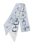 Hermès Pre-Owned 1920 Do Re Boucles twilly scarf - Blue