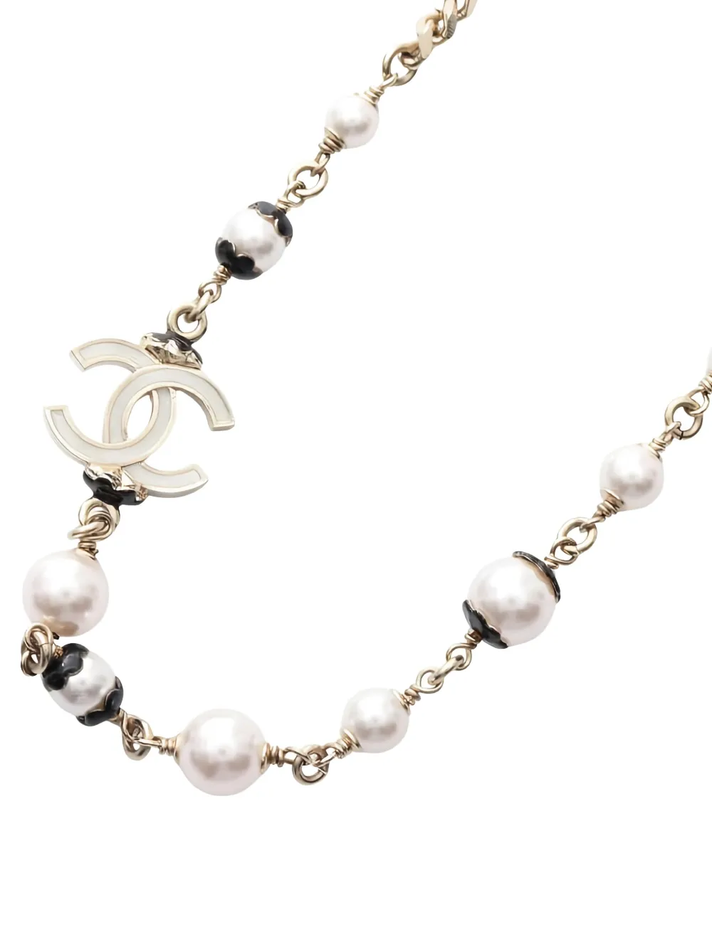 Pre-owned Chanel Coco Mark Necklace In Gold
