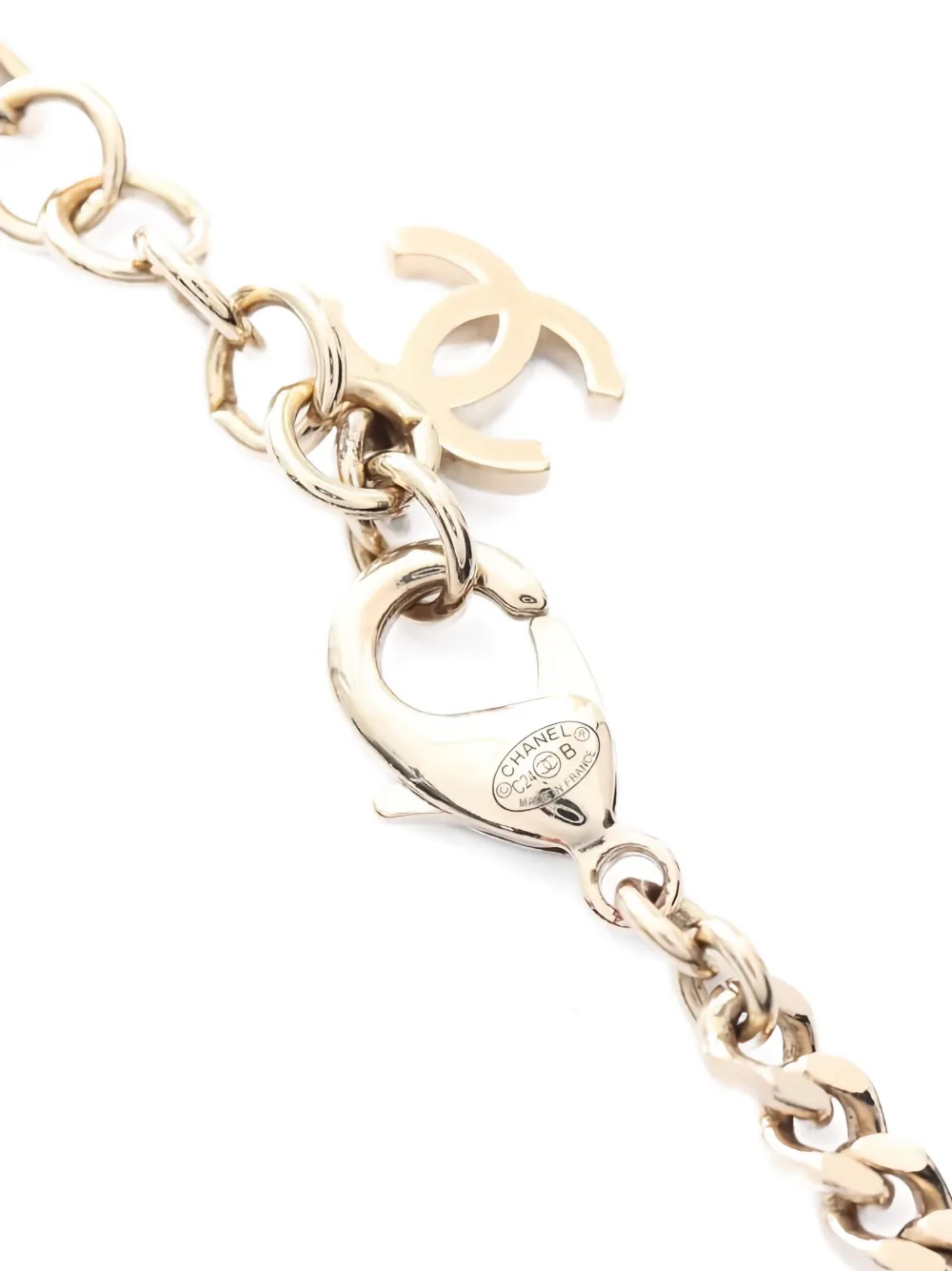 Pre-owned Chanel Coco Mark Necklace In Gold