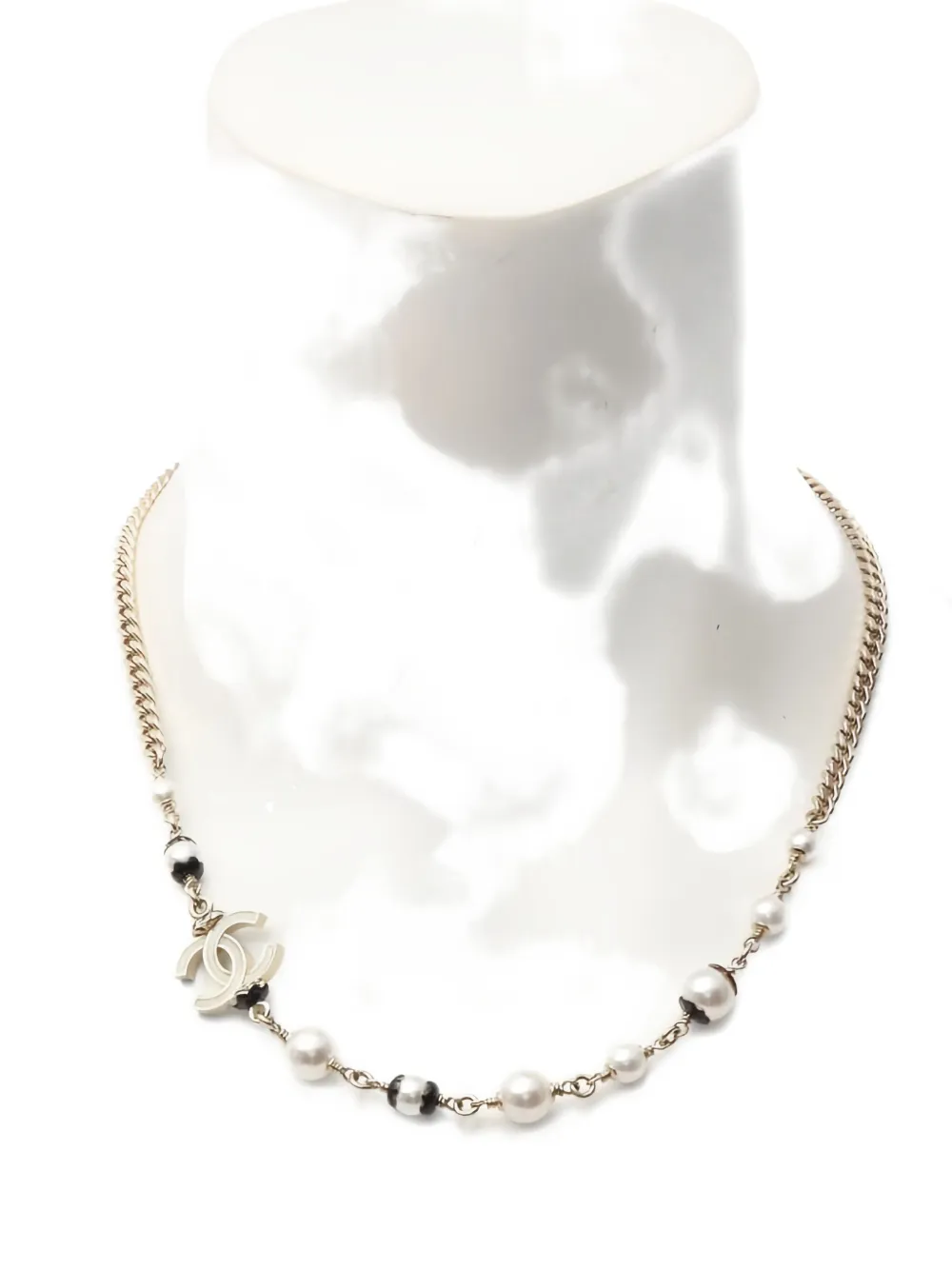 Pre-owned Chanel Coco Mark Necklace In Gold