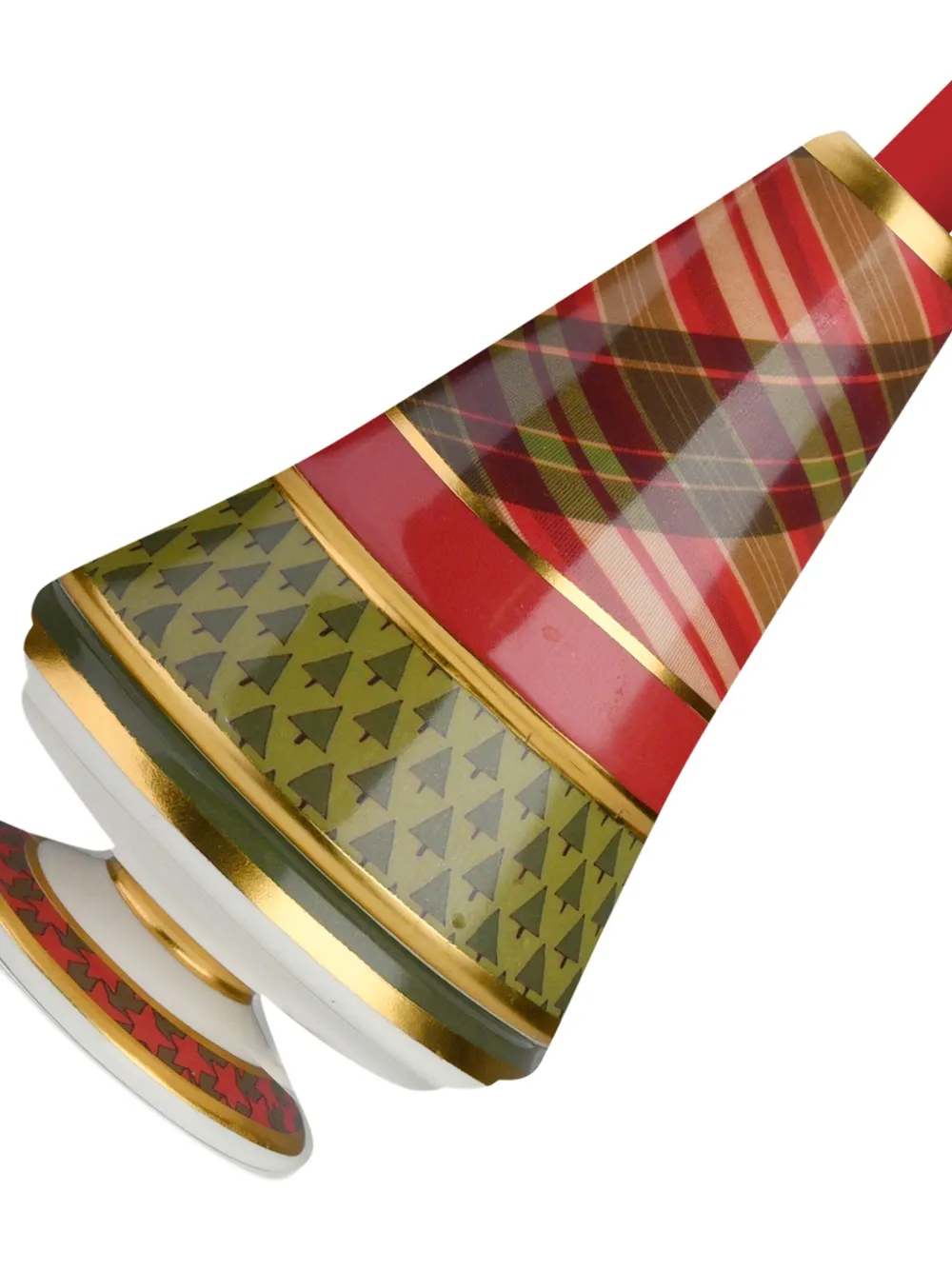 BACI MILANO tartan candle holder (9.5cm x 15cm) - Rood