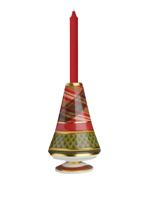 BACI MILANO tartan candle holder (9.5cm x 15cm)