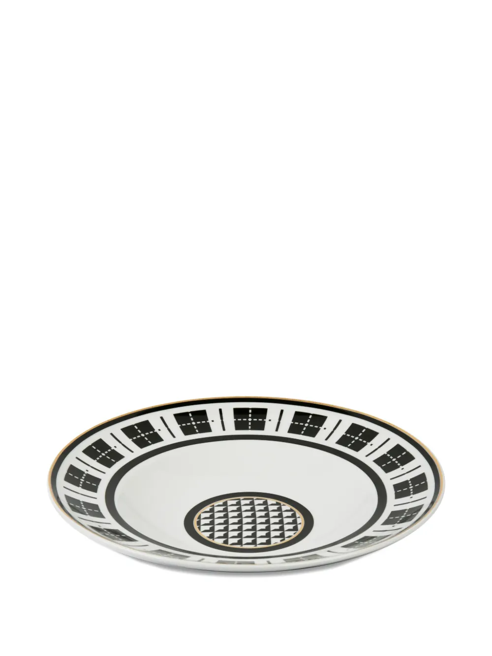 BACI MILANO Optical geometric-patterned bowl (30cm) | White | Image 1