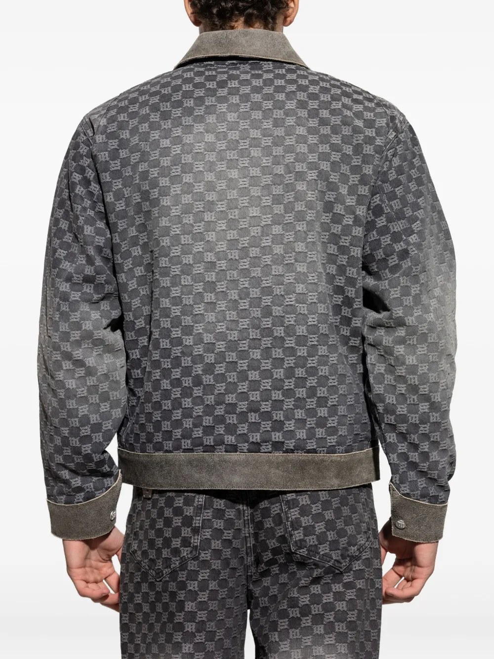 MISBHV Denim jack met monogram-print Blauw