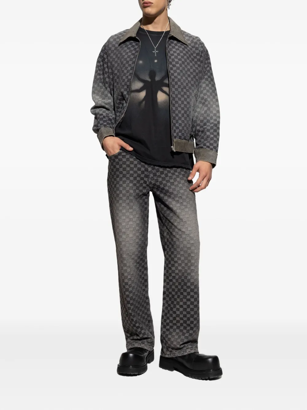 MISBHV monogram-patterned denim jacket | Denim Jackets | Image 2