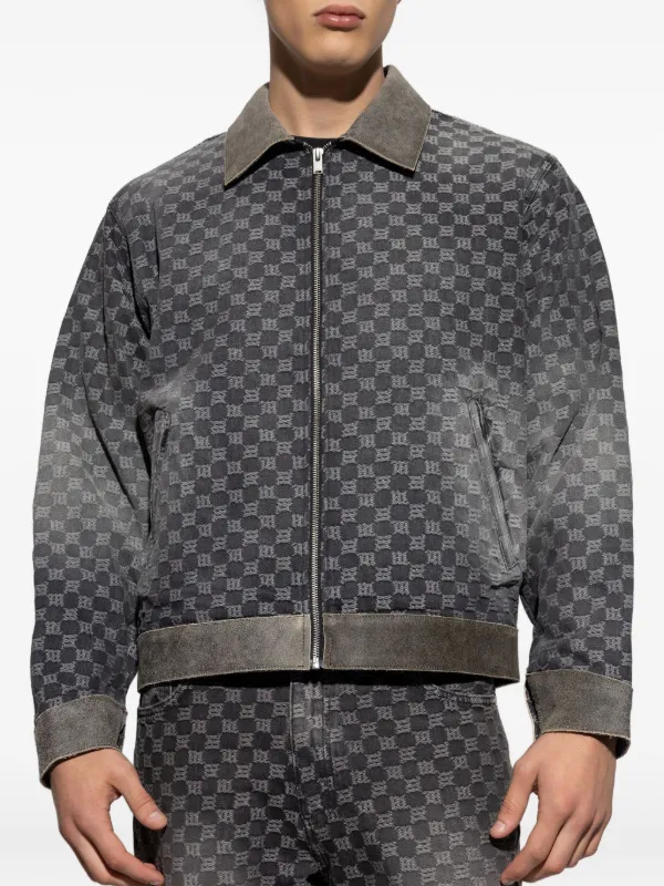 MISBHV monogram-patterned Denim Jacket Blue FARFETCH BE