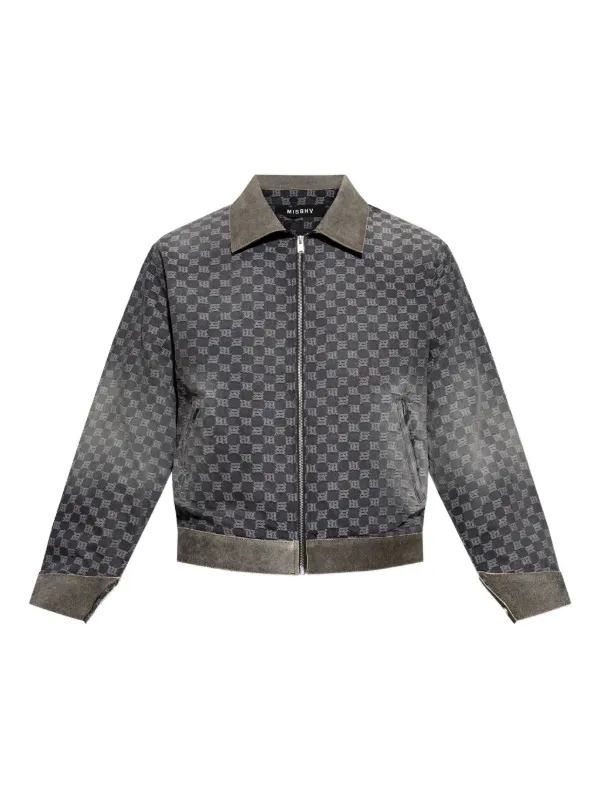 MISBHV monogram-patterned Denim Jacket Blue FARFETCH BE