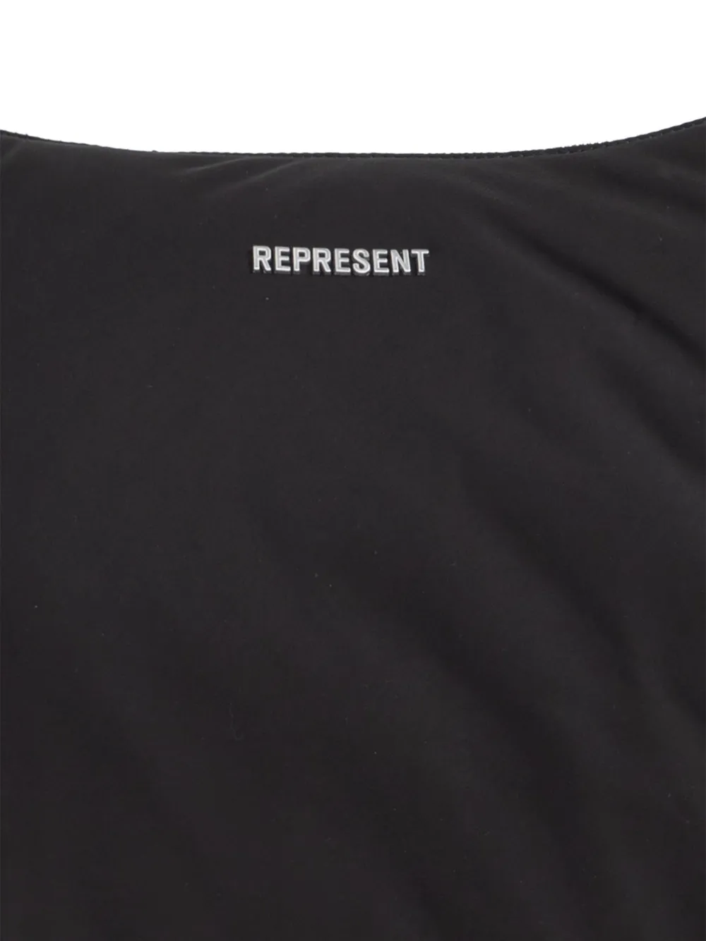 Represent Mens Black Script-hardware Padded Nylon Sling Bag In Black