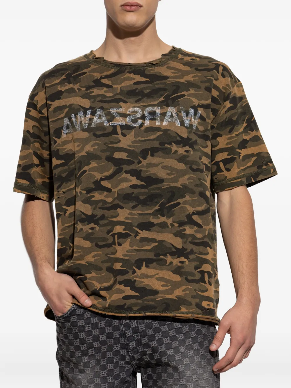 MISBHV T-shirt met Warszawa-print Groen