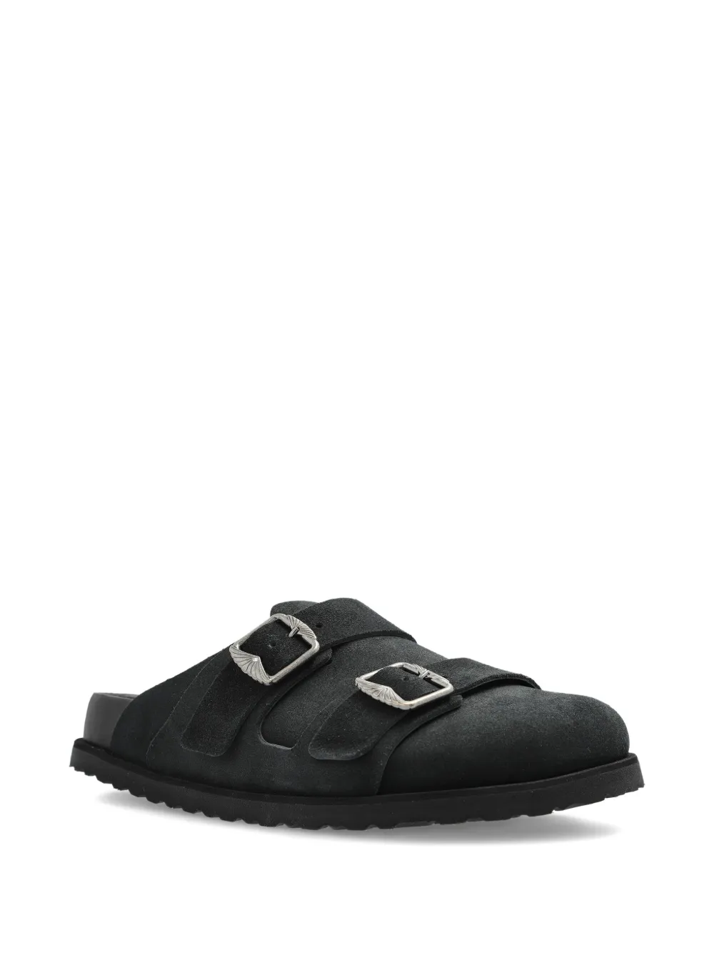 Birkenstock West Suede Mules In Black